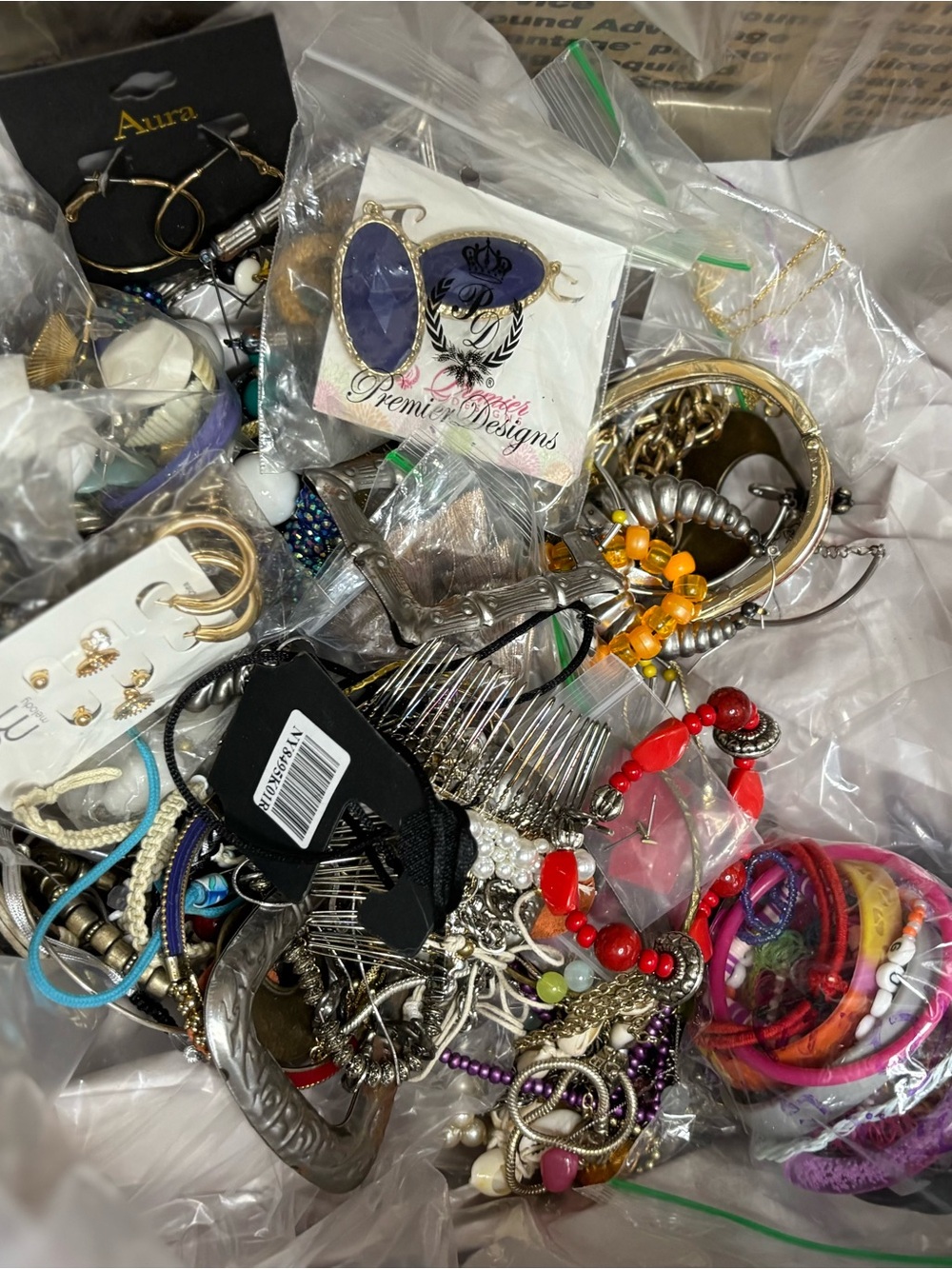5.12 lbs Assorted Jewelry Lot #3 Mixed Wearable, Some Signed, Some Craft